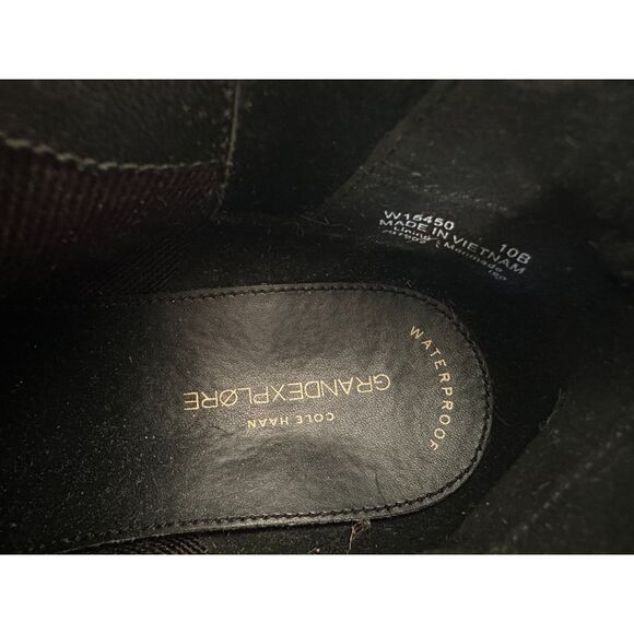 Cole Haan Women's Black Zero Grand Explore Waterproof Wedge Hiker Boots 10.5 - Picture 4 of 13